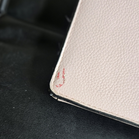 VICTORIA'S SECRET STUDDED V QUILT CREDIT CARD PHONE HOLDER WRISTLET WALLET PINK - Picture 7 of 7